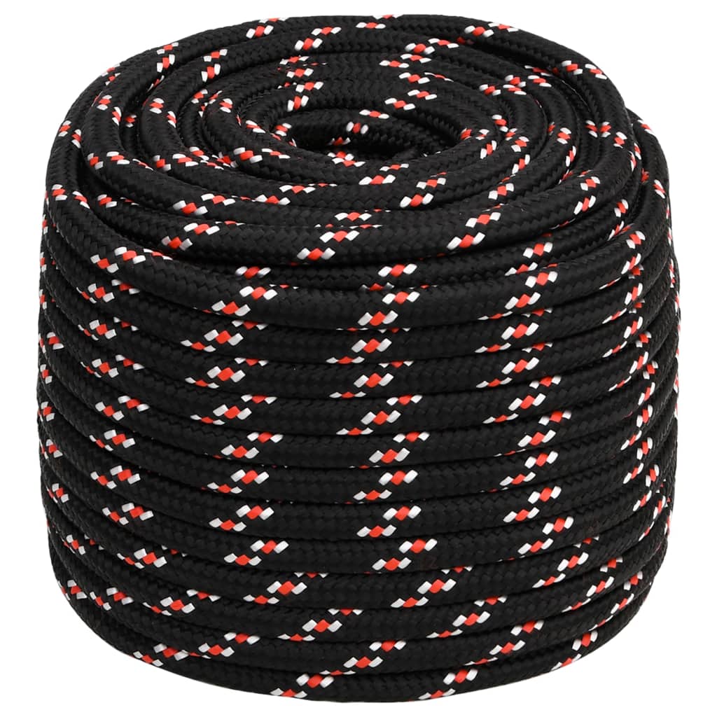 Vidaxl laars touw 18 mm 100 m polypropyleen zwart