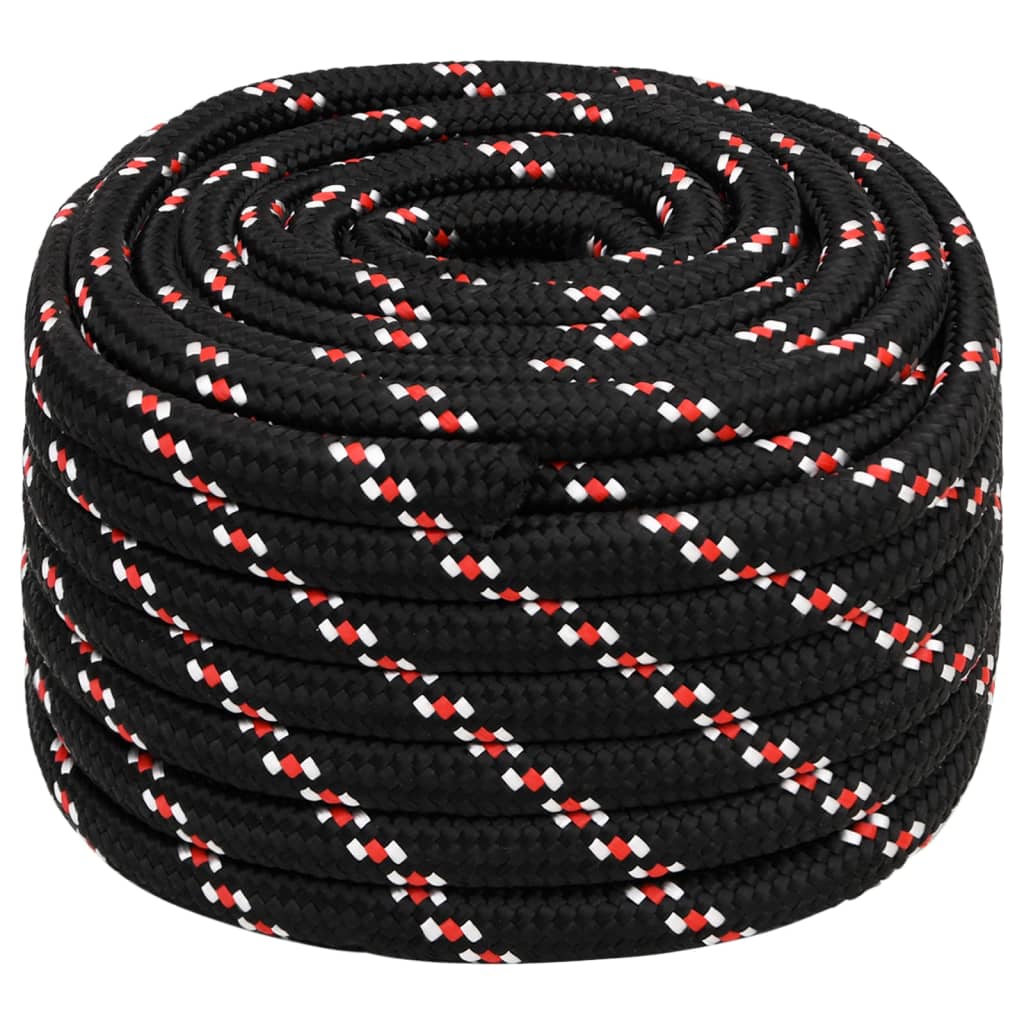Vidaxl laars touw 20 mm 25 m polypropyleen zwart