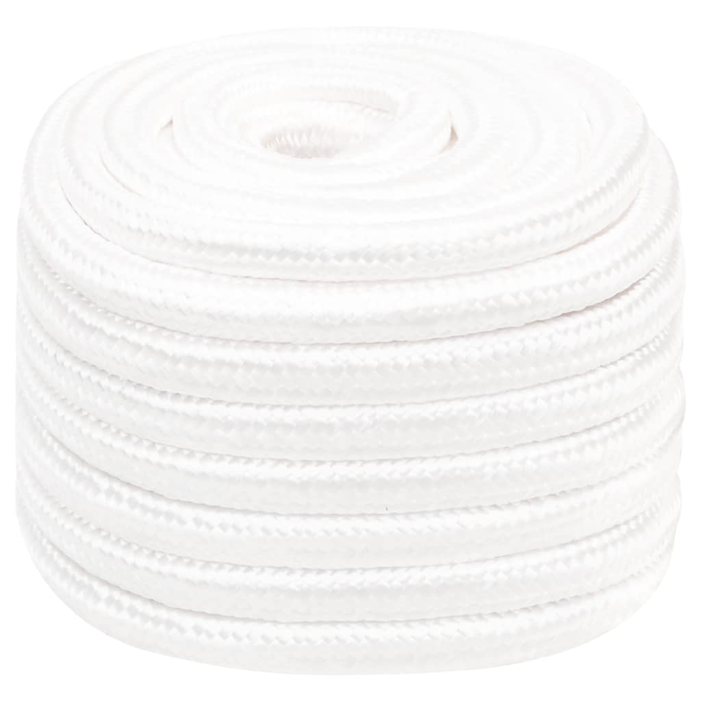 Vidaxl boottouw 20 mm 25 m polypropyleen volwit