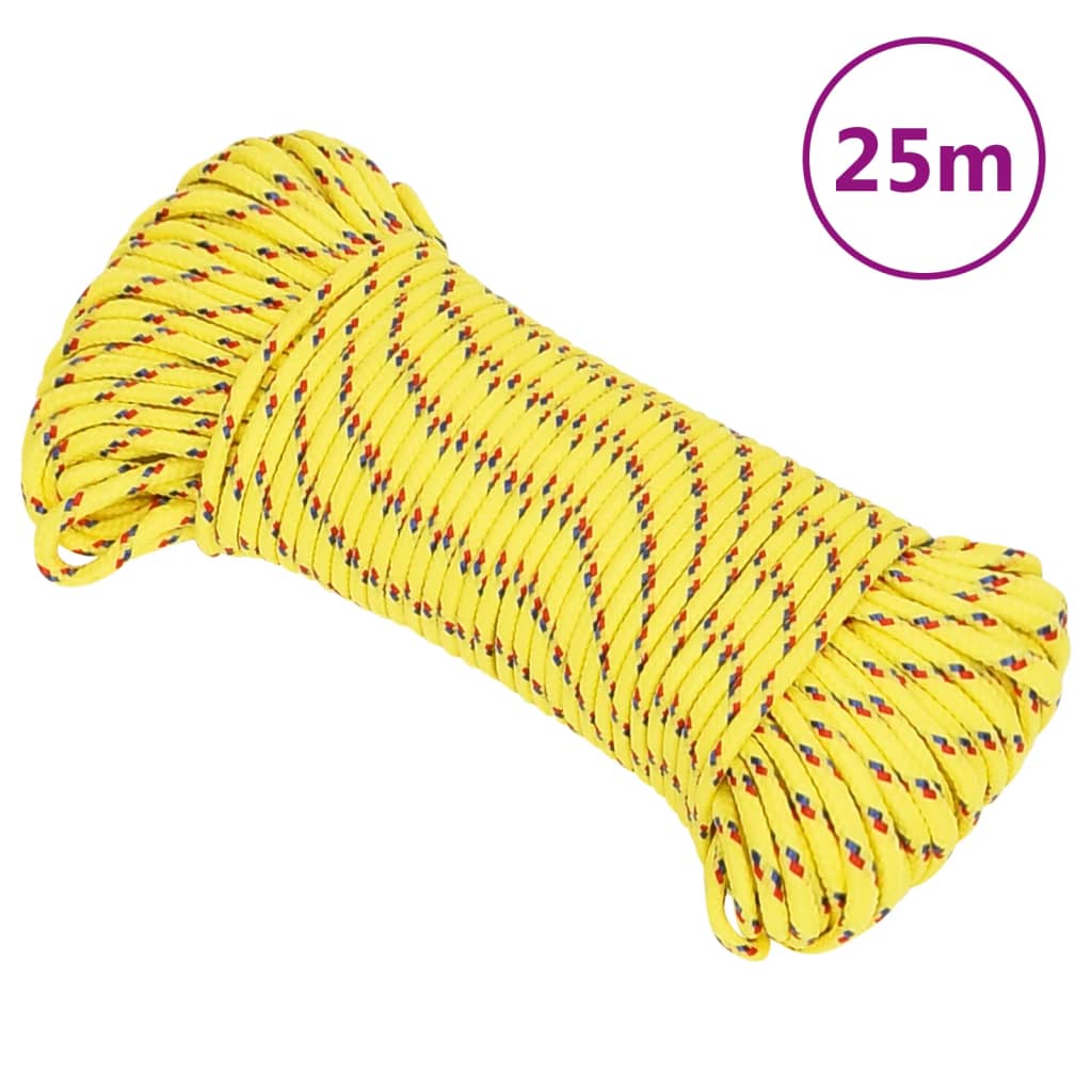 Vidaxl laarstouw 3 mm 25 m polypropyleen geel