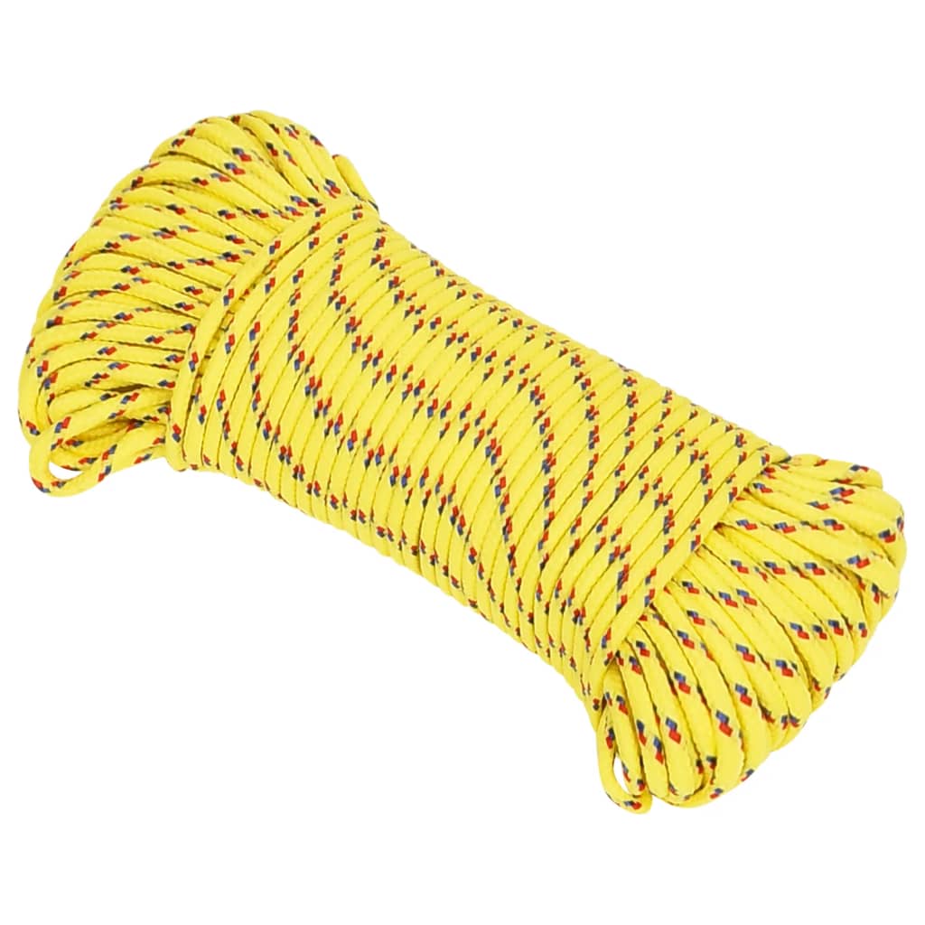 Vidaxl laarstouw 3 mm 100 m polypropyleen geel