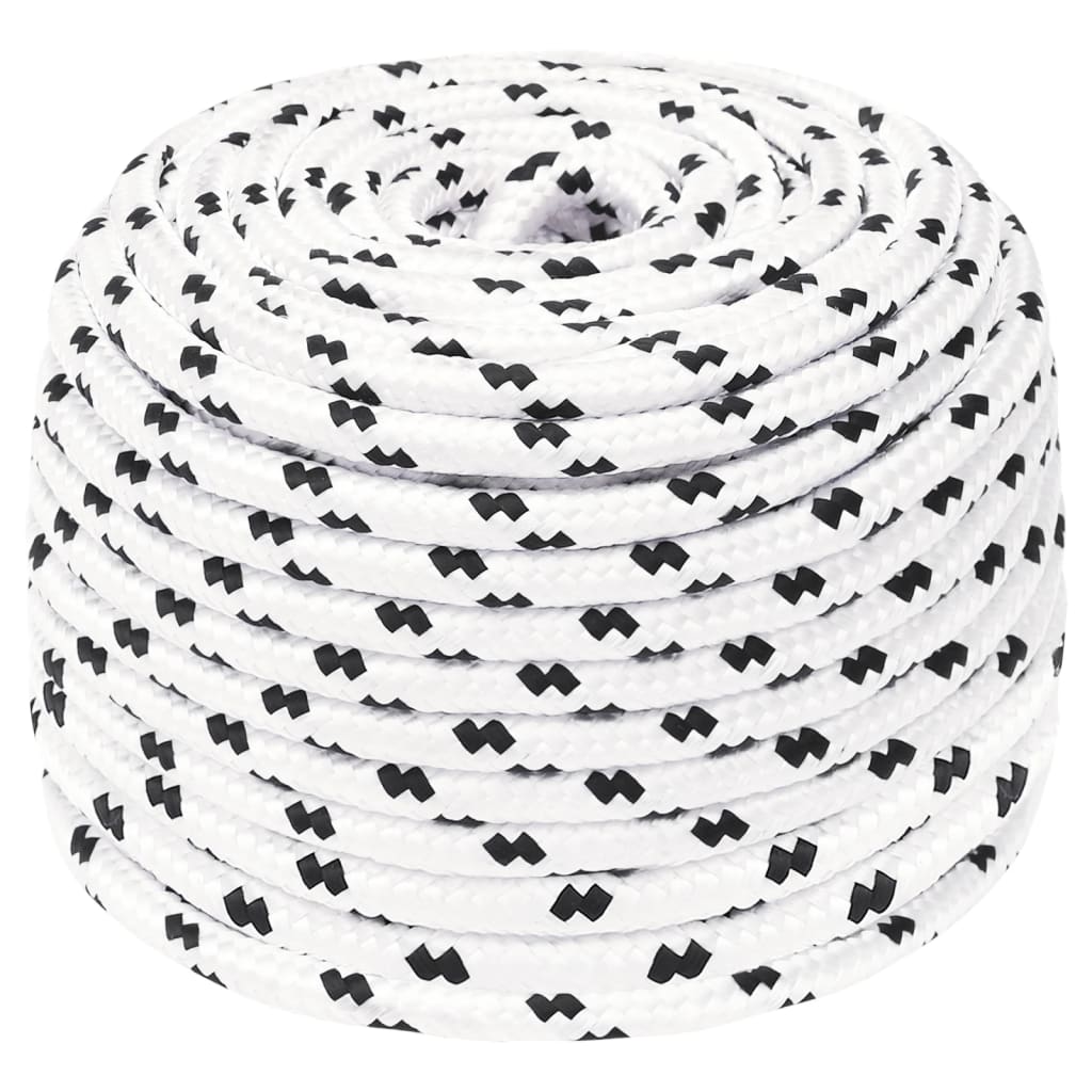Vidaxl werktouw 10 mm 100 m polyester wit