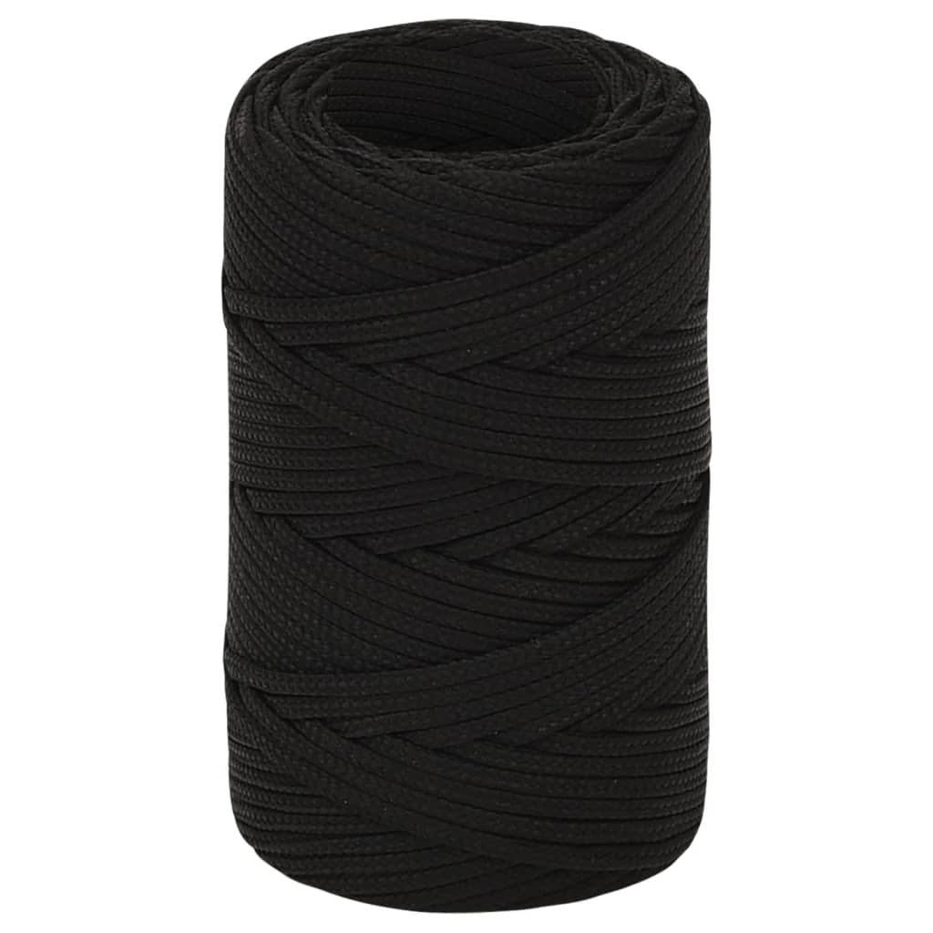 Vidaxl werktouw 2 mm 250 m polyester zwart