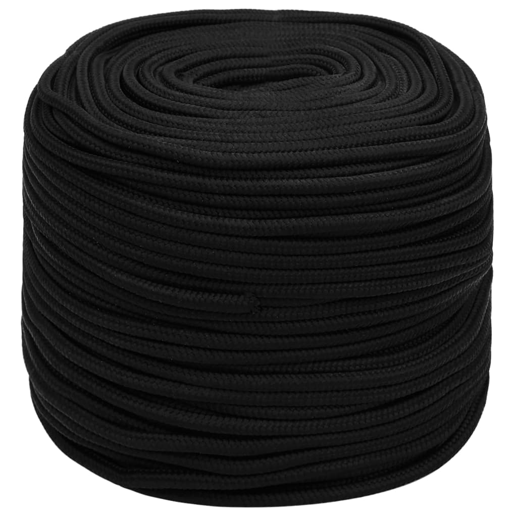 Vidaxl werktouw 8 mm 100 m polyester zwart