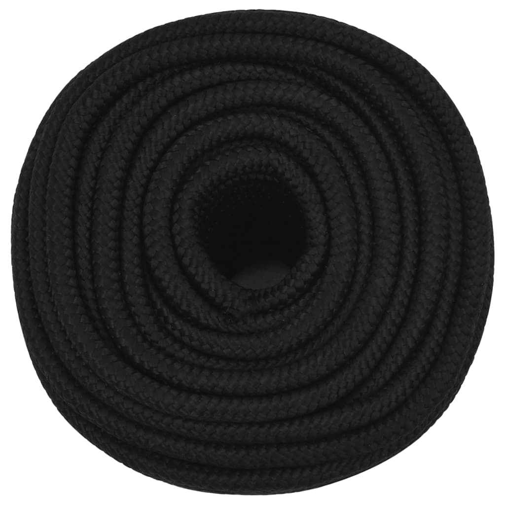 Vidaxl werktouw 14 mm 250 m polyester zwart
