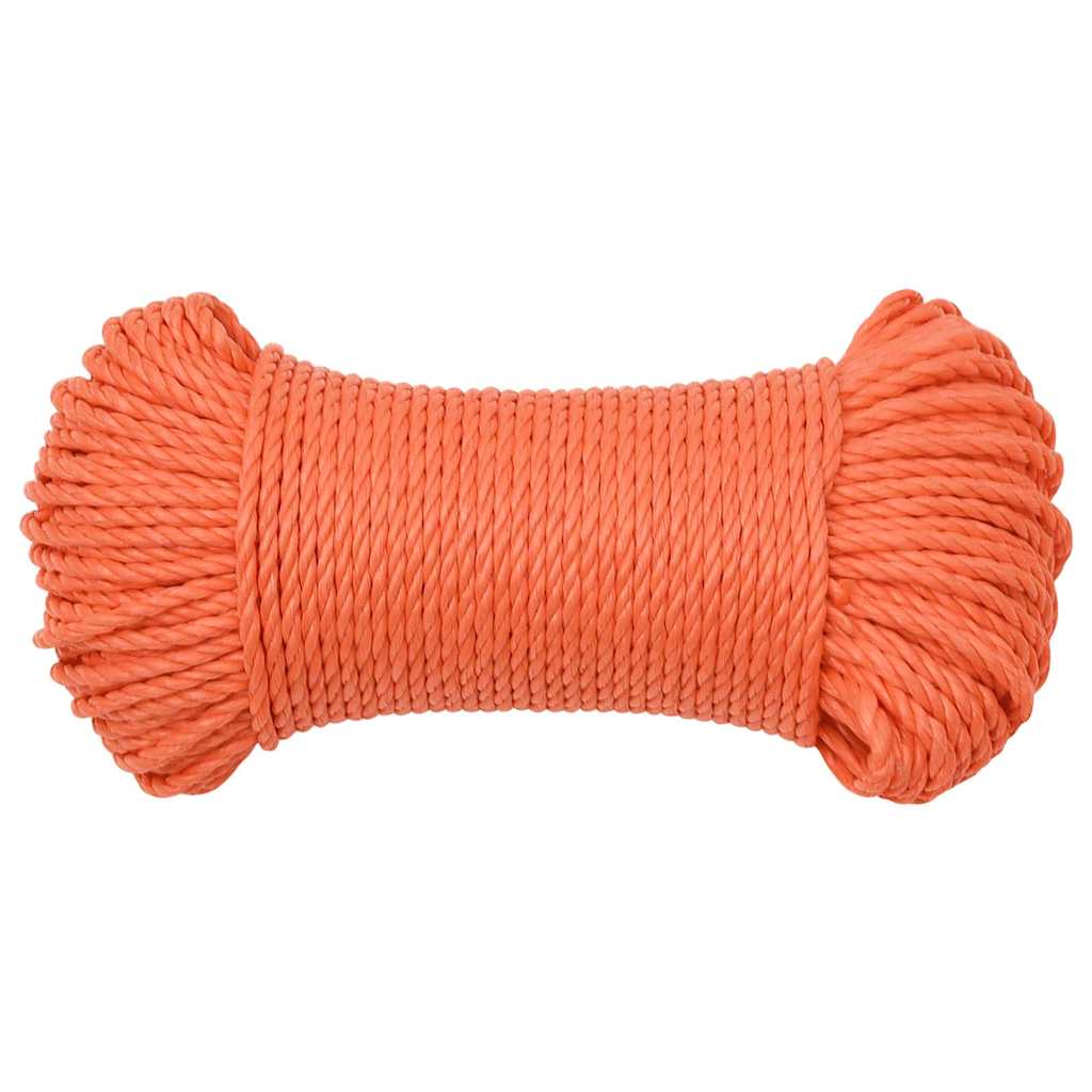 Vidaxl werktouw 3 mm 25 m polypropeen oranje