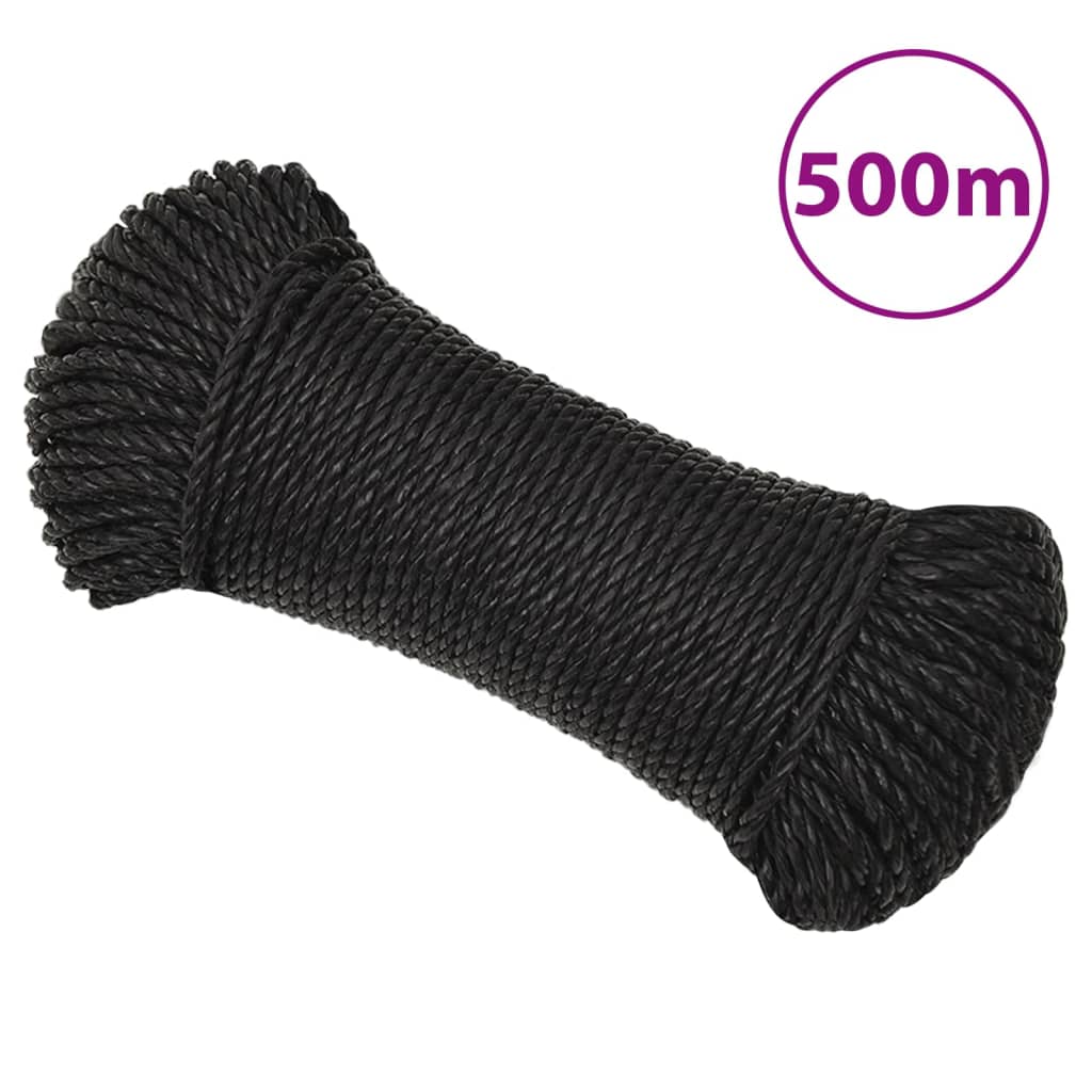 Vidaxl werktouw 8 mm 500 m polypropeen zwart