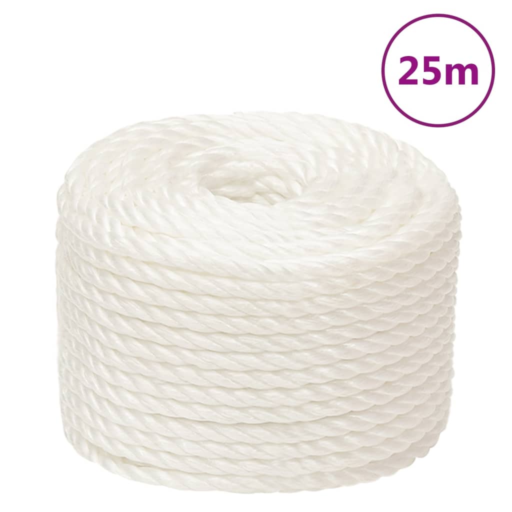 Vidaxl werktouw 20 mm 25 m polypropeen wit