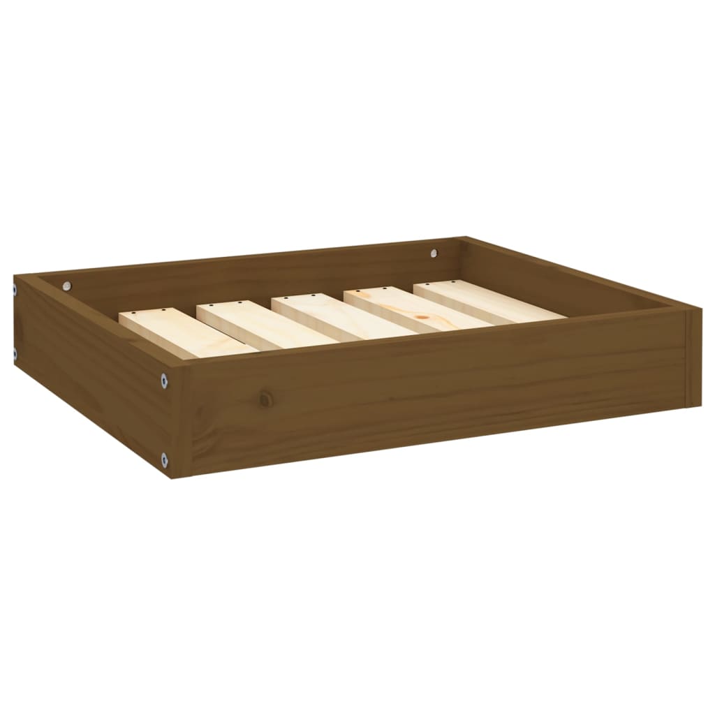 Vidaxl hondenmand 51,5x44x9 cm massief groenhout honingbruin