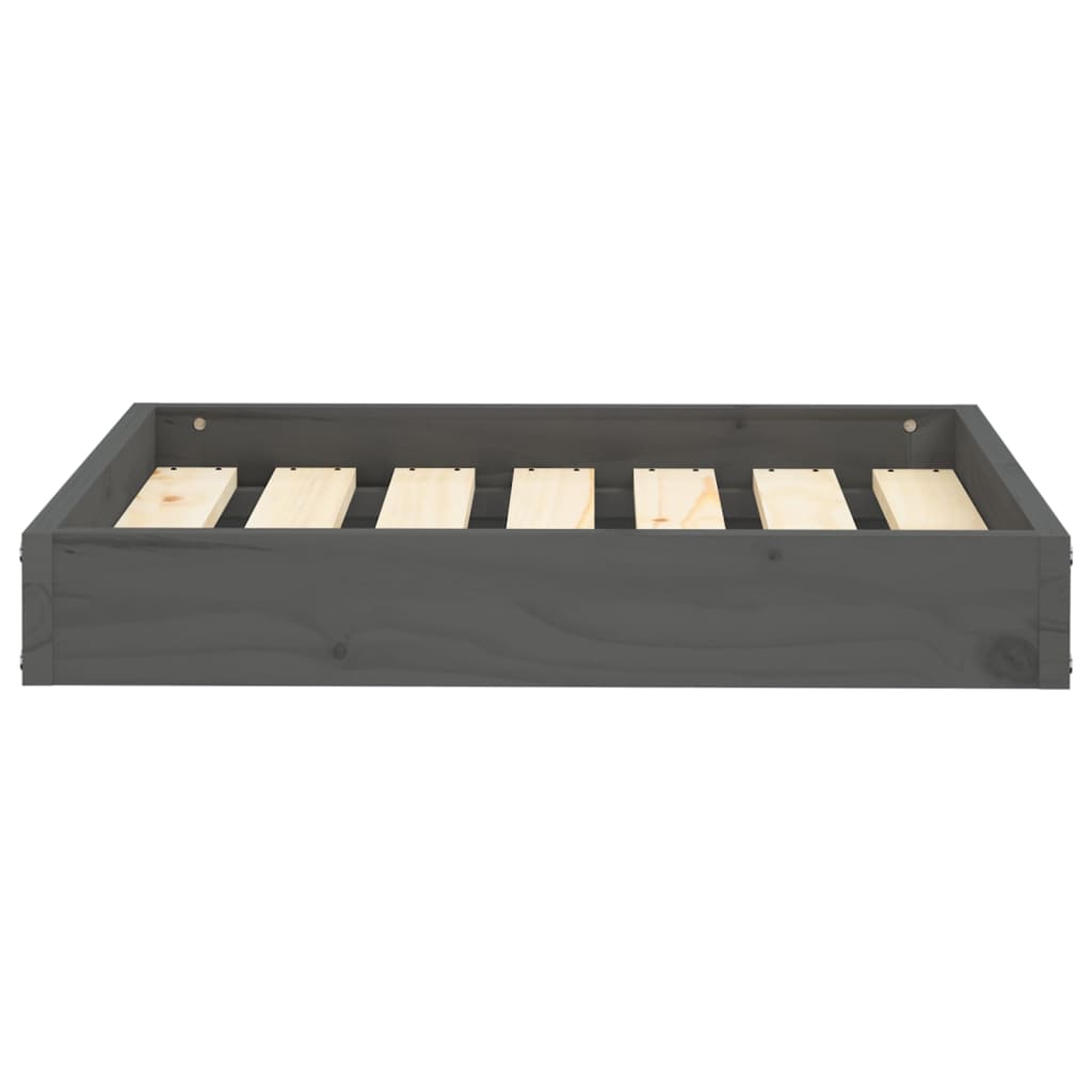 Vidaxl hondenmand 61,5x49x9 cm massief groenenhout grijs