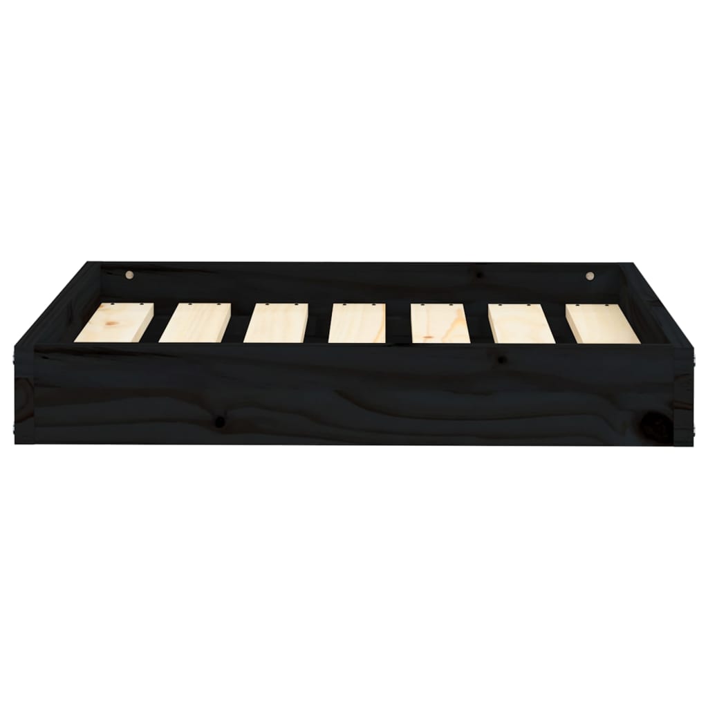 VidaXL Hondenmand 61,5x49x9 cm massief groenenhout zwart