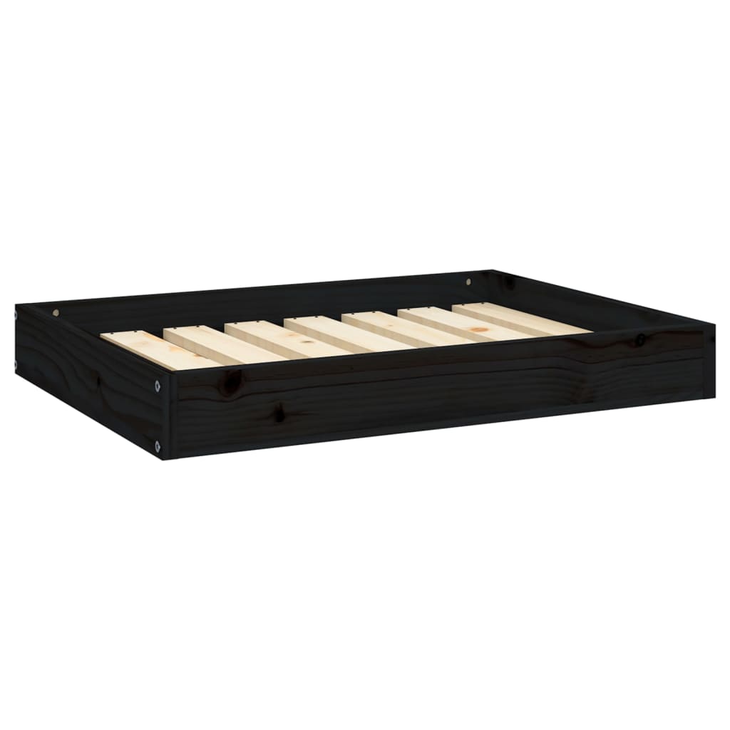VidaXL Hondenmand 71,5x54x9 cm massief groenenhout zwart