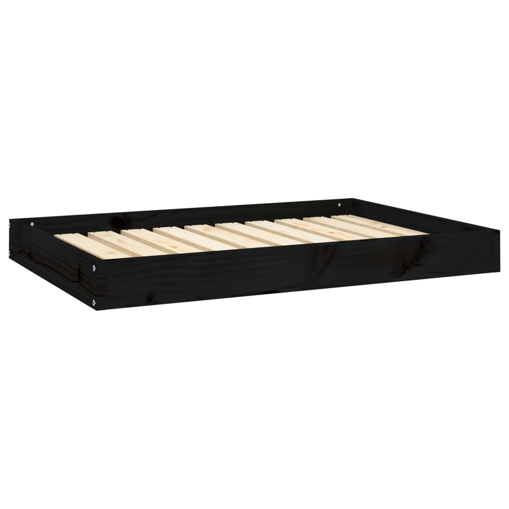 VidaXL Hondenmand 91,5x64x9 cm massief groenenhout zwart