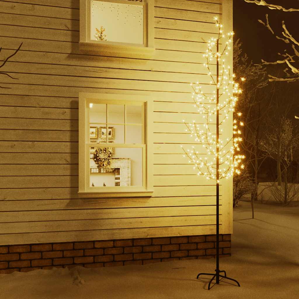 Vidaxl boom kersenbloesem 368 led's warmwit 300 cm