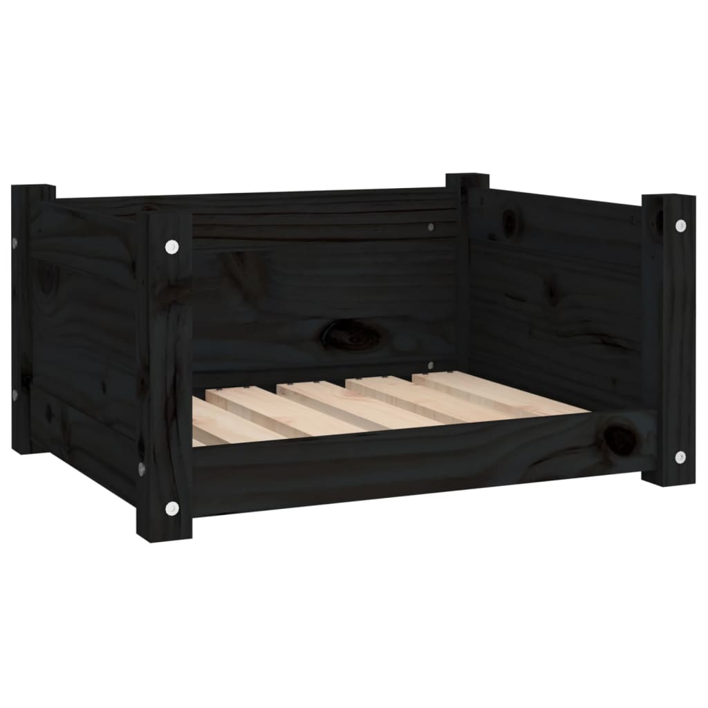 VidaXL Hondenmand 55,5x45,5x28 cm massief groenenhout zwart