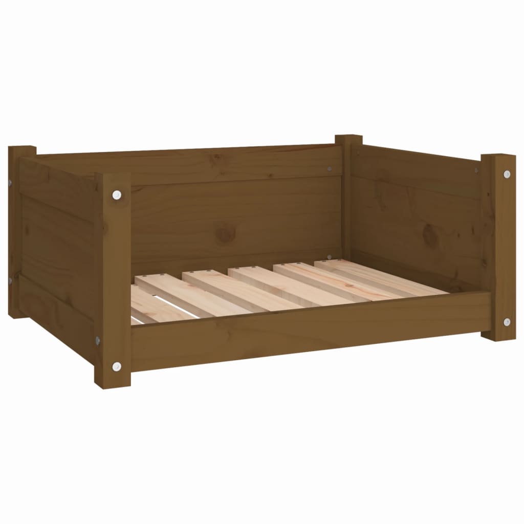 Vidaxl hondenmand 65,5x50,5x28 cm massief groenhout honingbruin