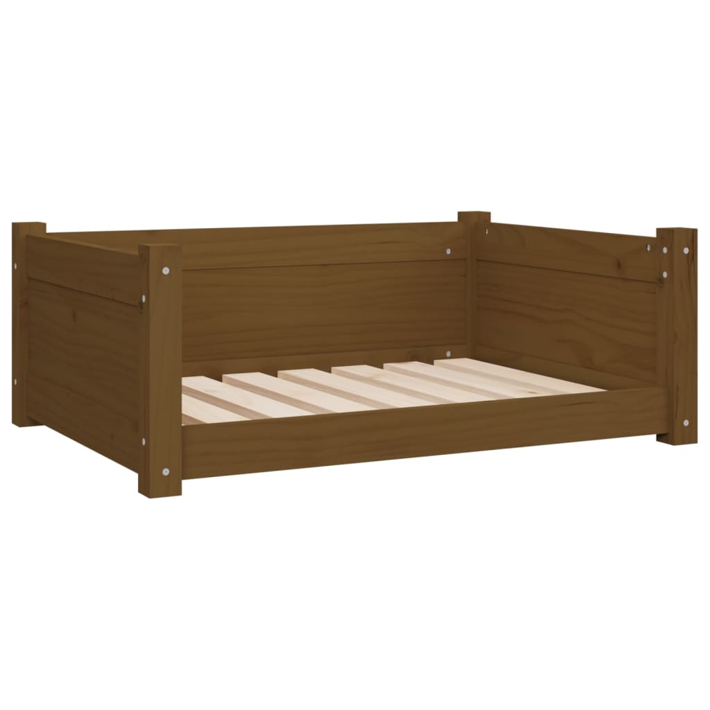 VidaXL Hondenmand 75,5x55,5x28 cm massief groenenhout honingbruin