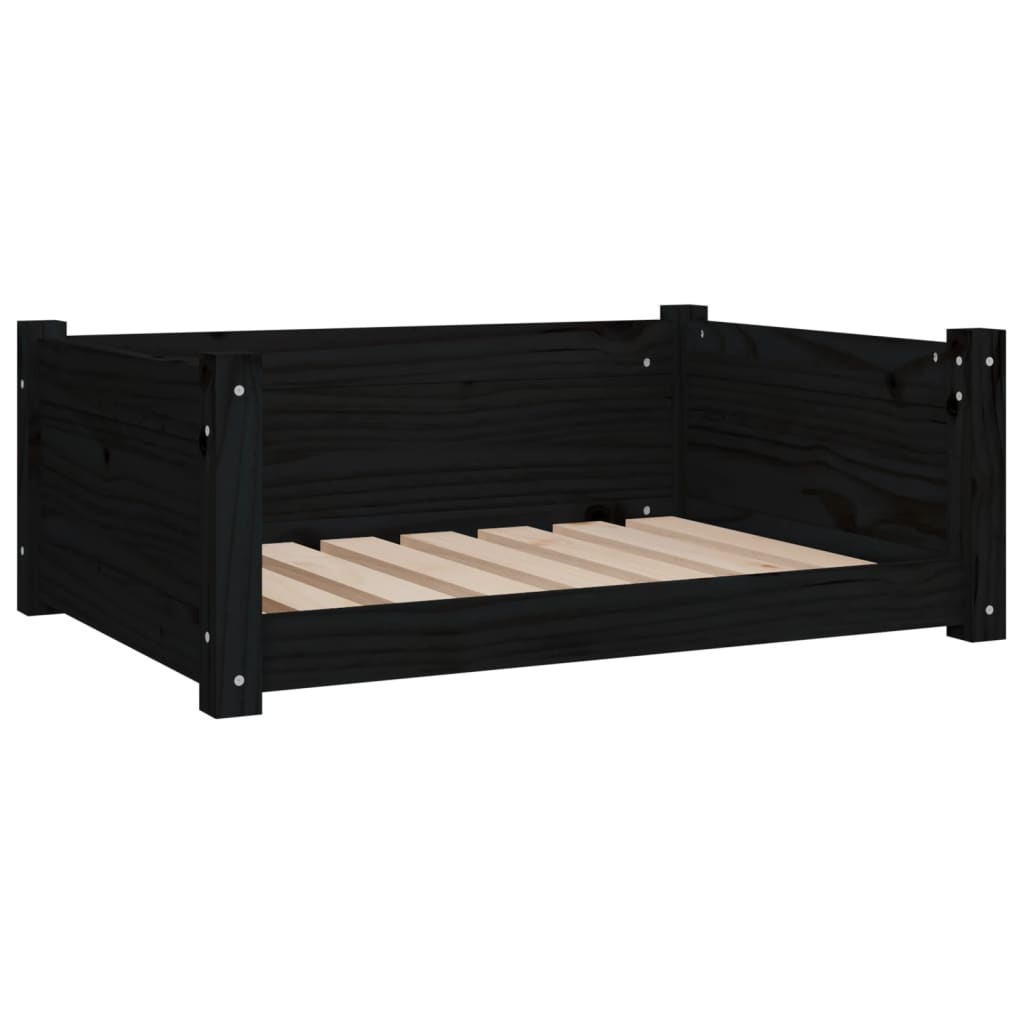 VidaXL Hondenmand 75,5x55,5x28 cm massief groenenhout zwart