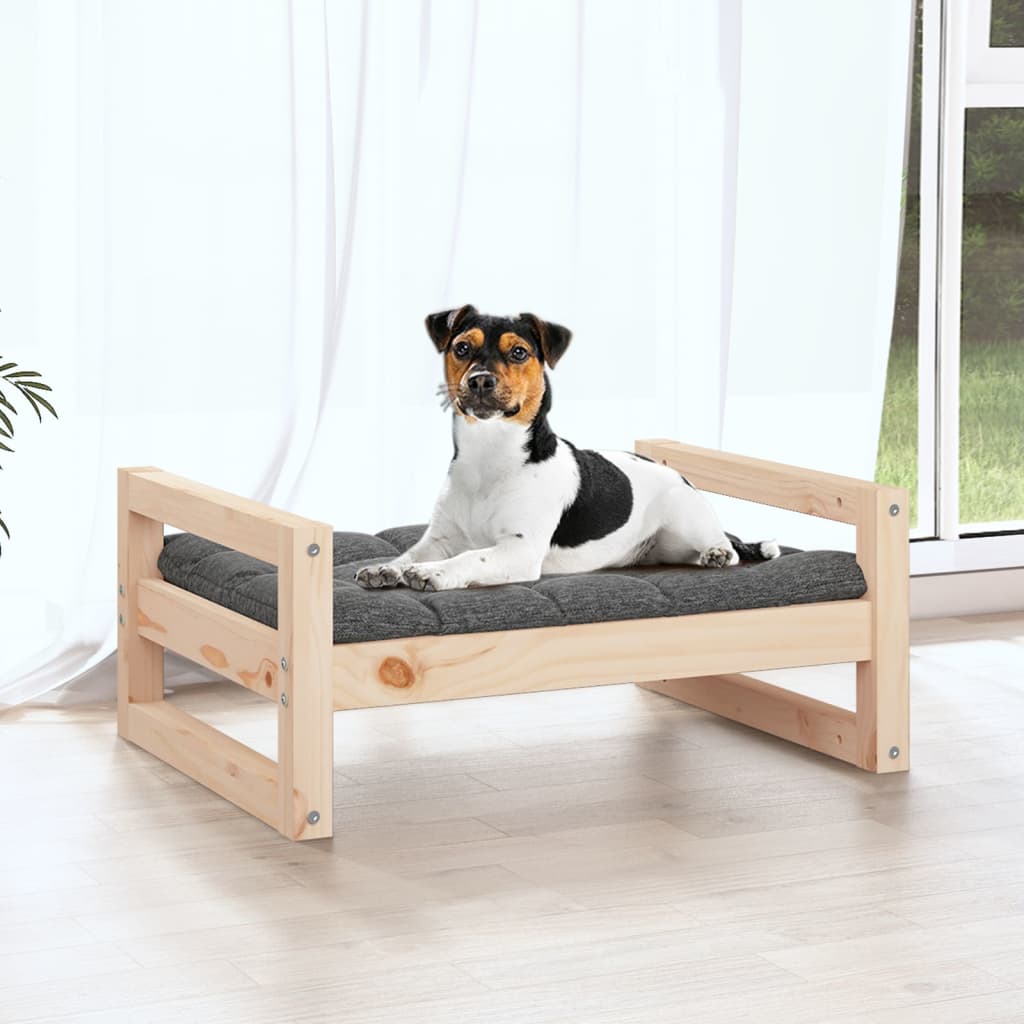 Vidaxl hondenbed 55,5x45,5x28 cm massief grenenhout