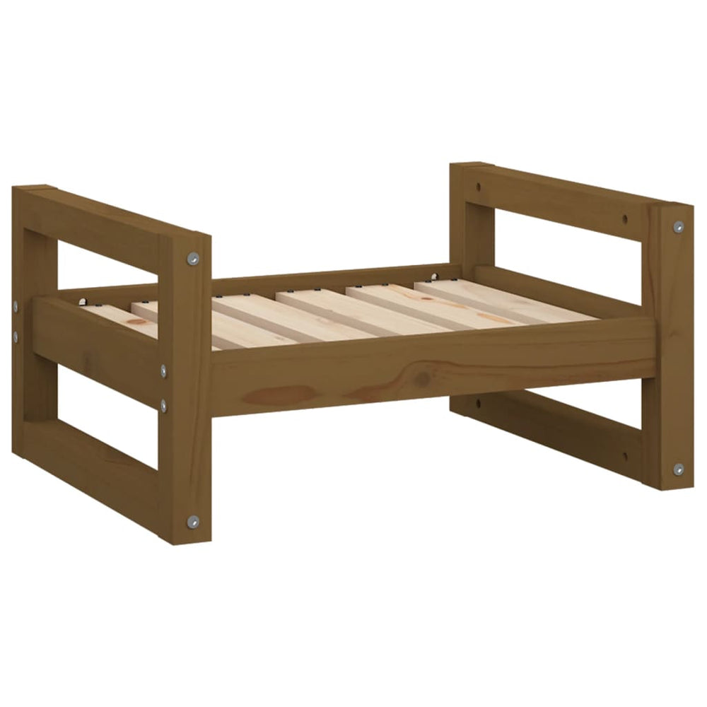 Vidaxl hondenmand 55,5x45,5x28 cm massief groenenhout honingbruin