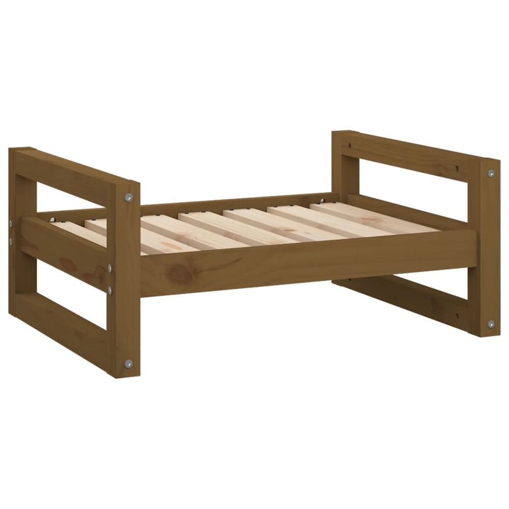 Vidaxl hondenmand 65,5x50,5x28 cm massief groenhout honingbruin