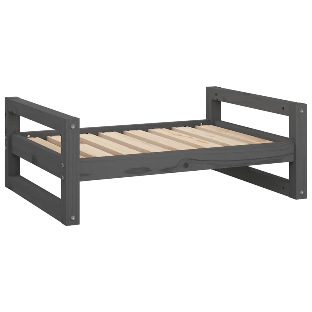 VidaXL Hondenmand 75,5x55,5x28 cm massief groenenhout grijs
