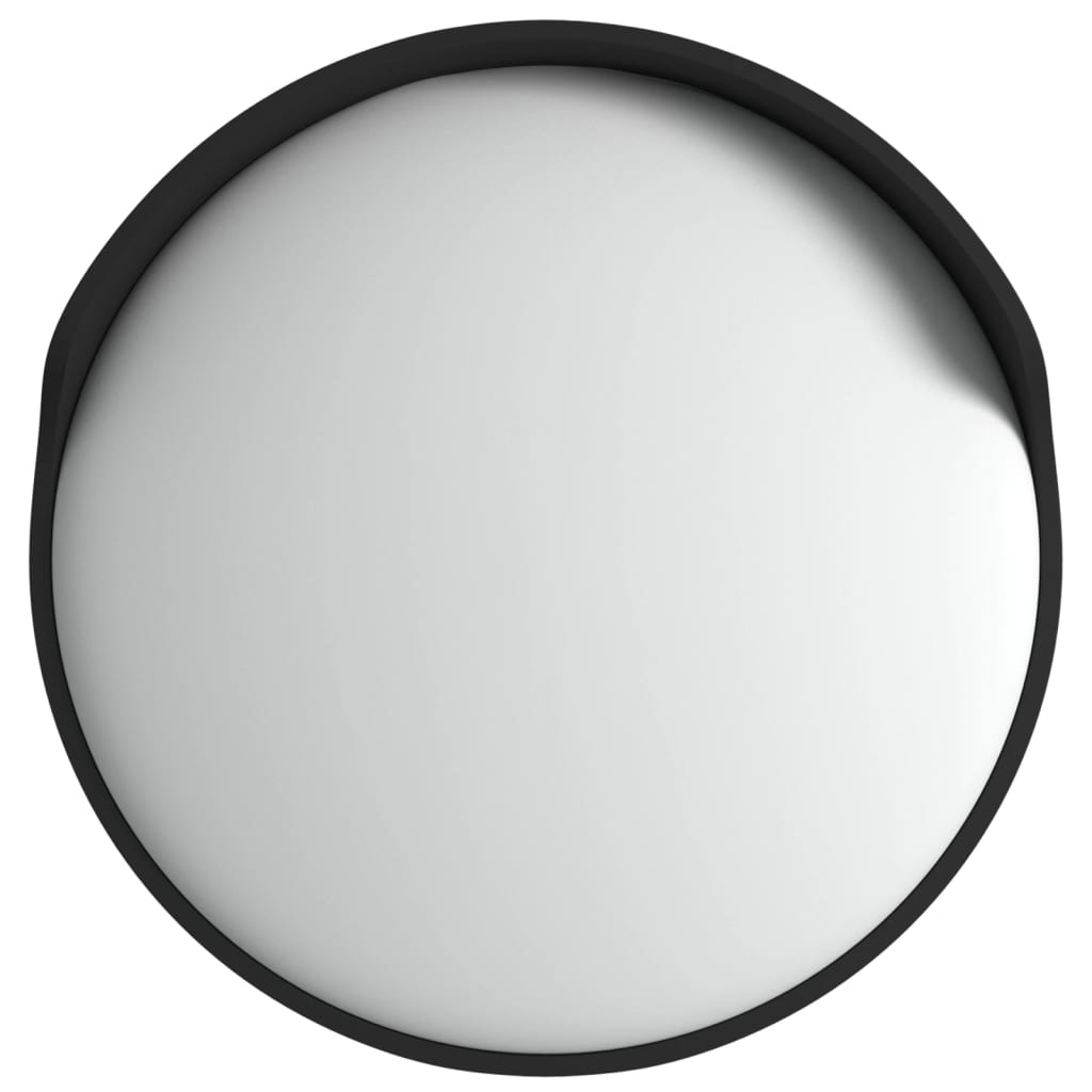 Vidaxl buiten convex verkeersspiegel zwart ø60 cm polycarbonaat