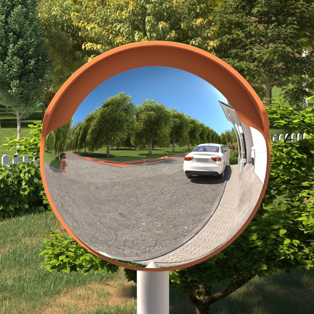 Vidaxl verkeersspiegel voor buiten bol ø30 cm polycarbonaat oranje