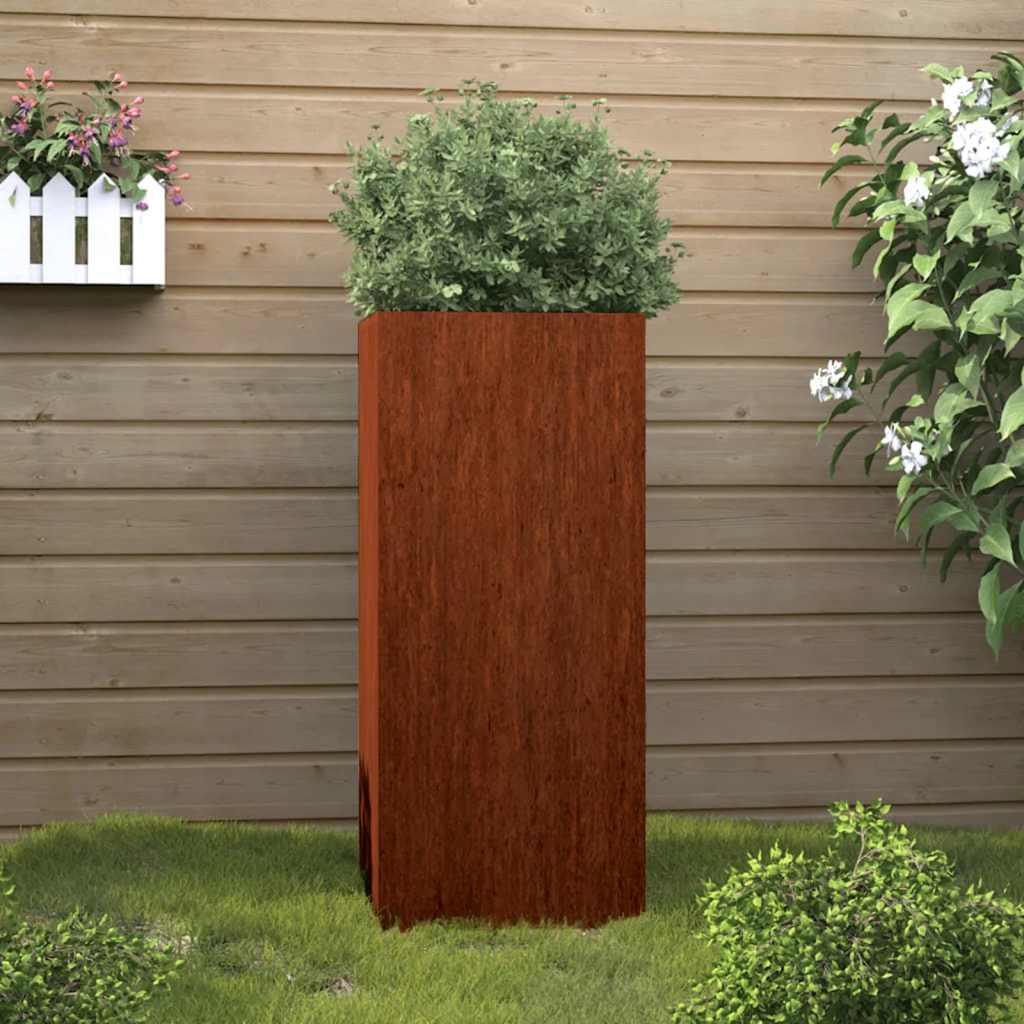 Vidaxl plantenbak 32x29x75 cm cortenstaal