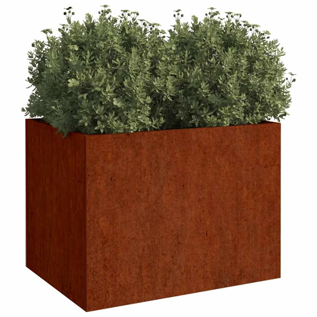 Vidaxl plantenbak 62x47x46 cm cortenstaal