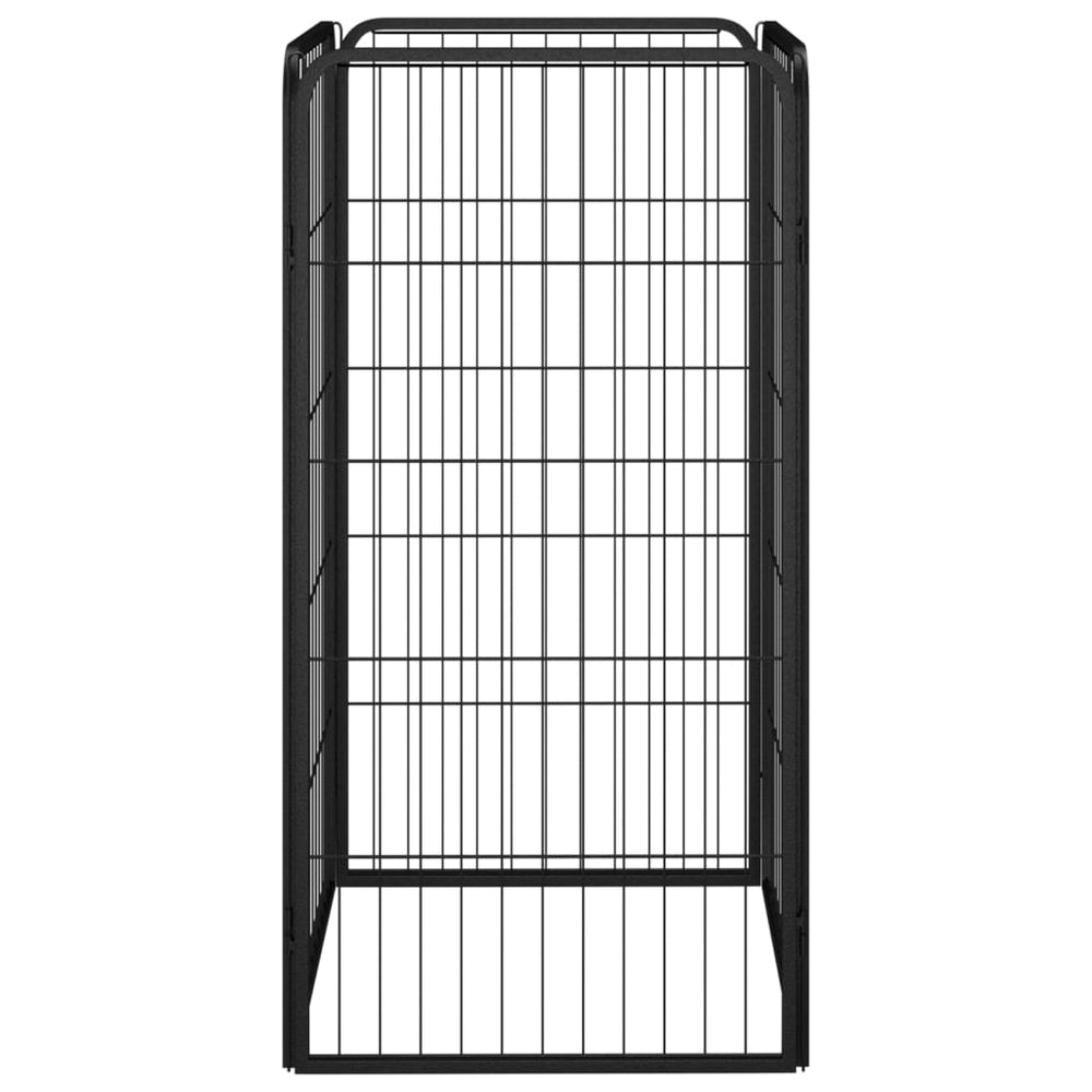 Vidaxl hondenkennel 4 panelen 50 x 100 cm gepoedercoat staal zwart