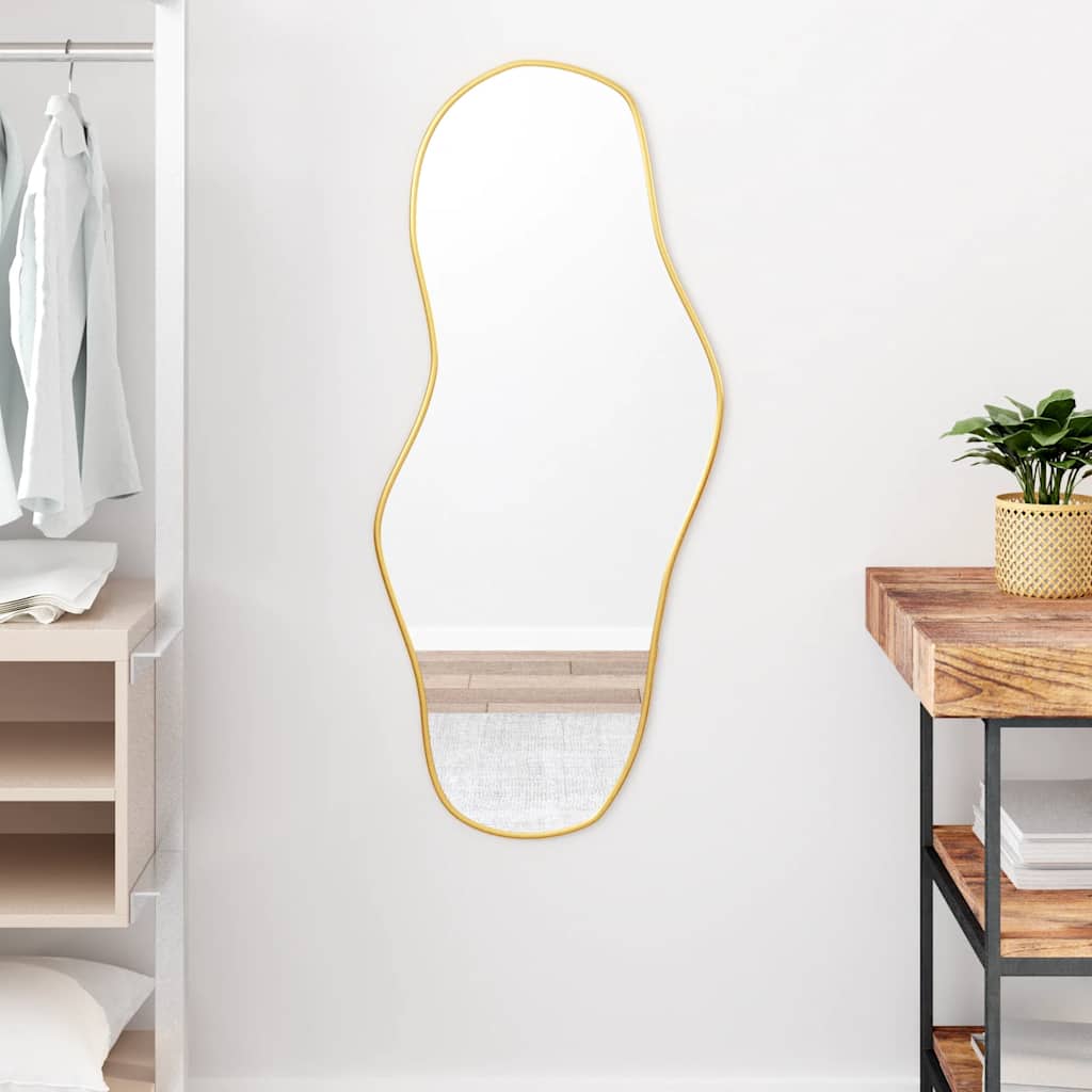 Vidaxl wandspiegel 100x45 cm goudkleurig