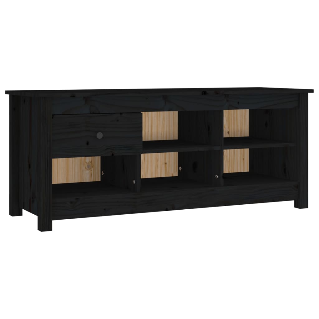 Vidaxl schoenenkast 110x38x45,5 cm massief groenenhout zwart