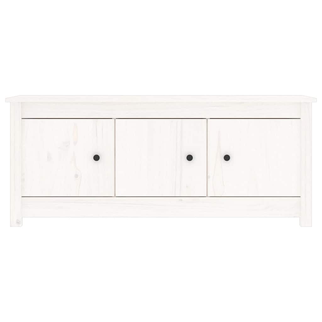 Vidaxl schoenenkast 110x38x45,5 cm massief groenhout wit