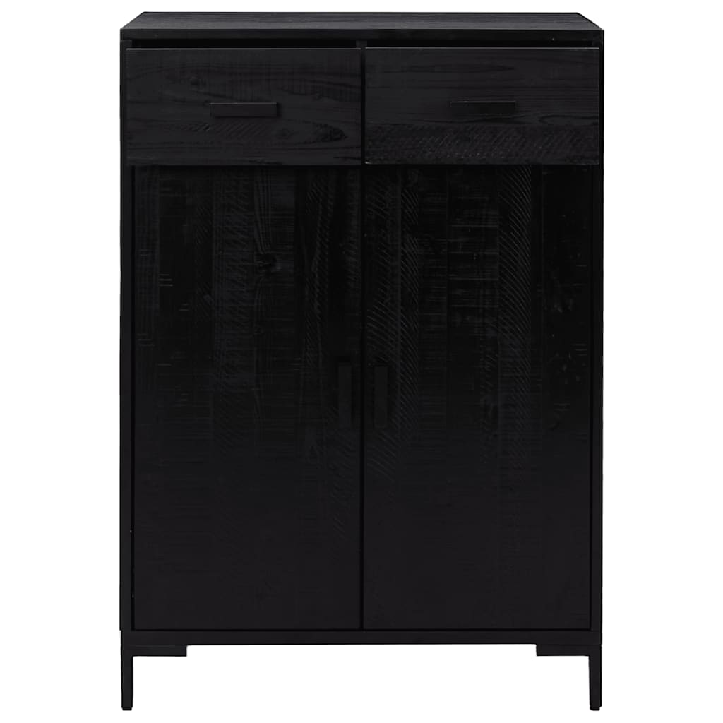 Vidaxl schoenenkast 75x40x110 cm massief groenenhout zwart