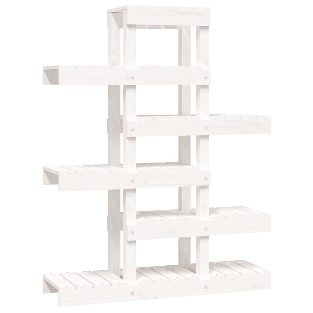 Vidaxl plantenstandaard 85x25x109,5 cm massief groenenhout wit