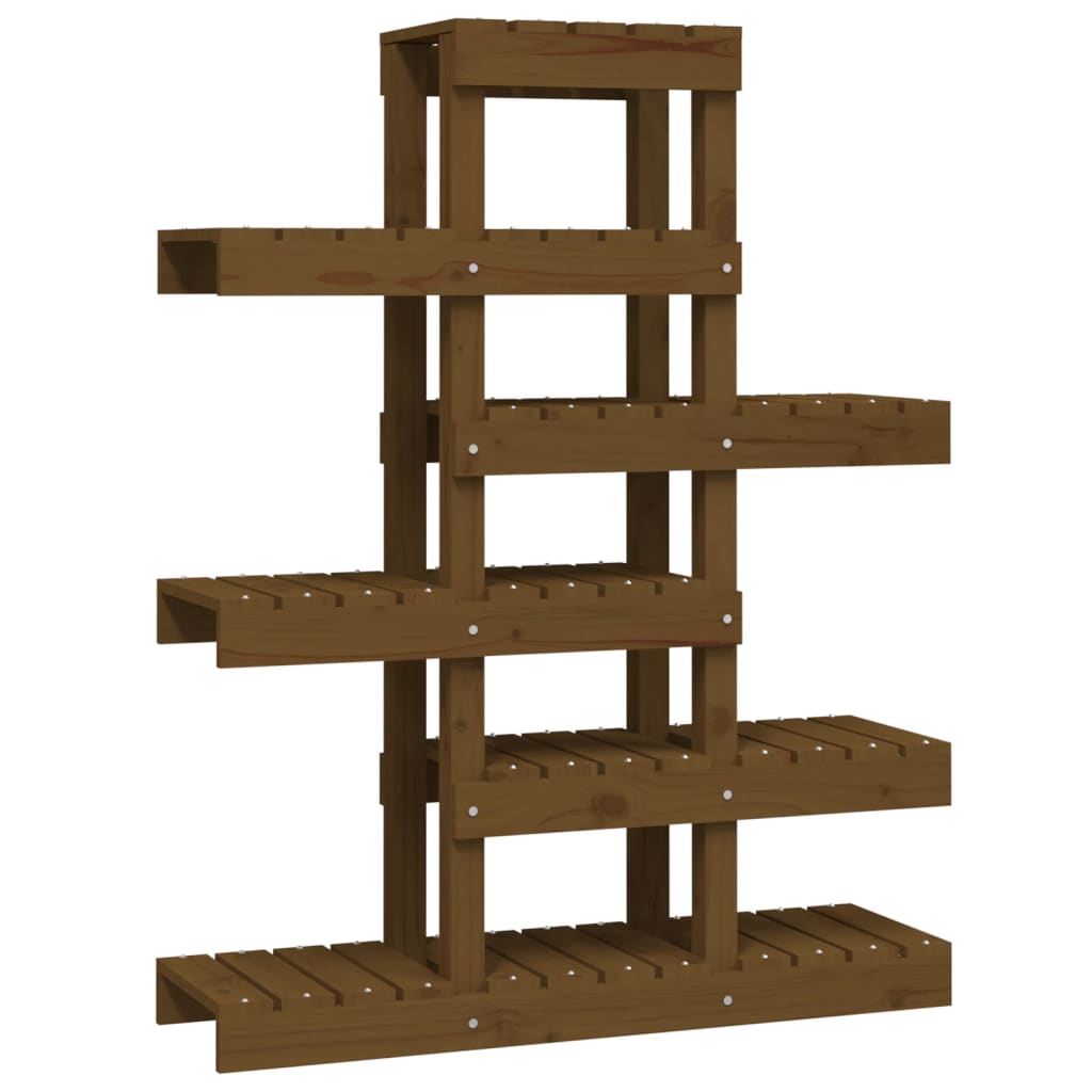 Vidaxl plantenstandaard 85x25x109,5 cm massief groenhout honingbruin