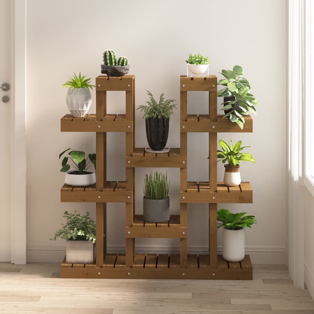 Vidaxl plantenstandaard 104,5x25x109,5 cm groenhout honingbruin