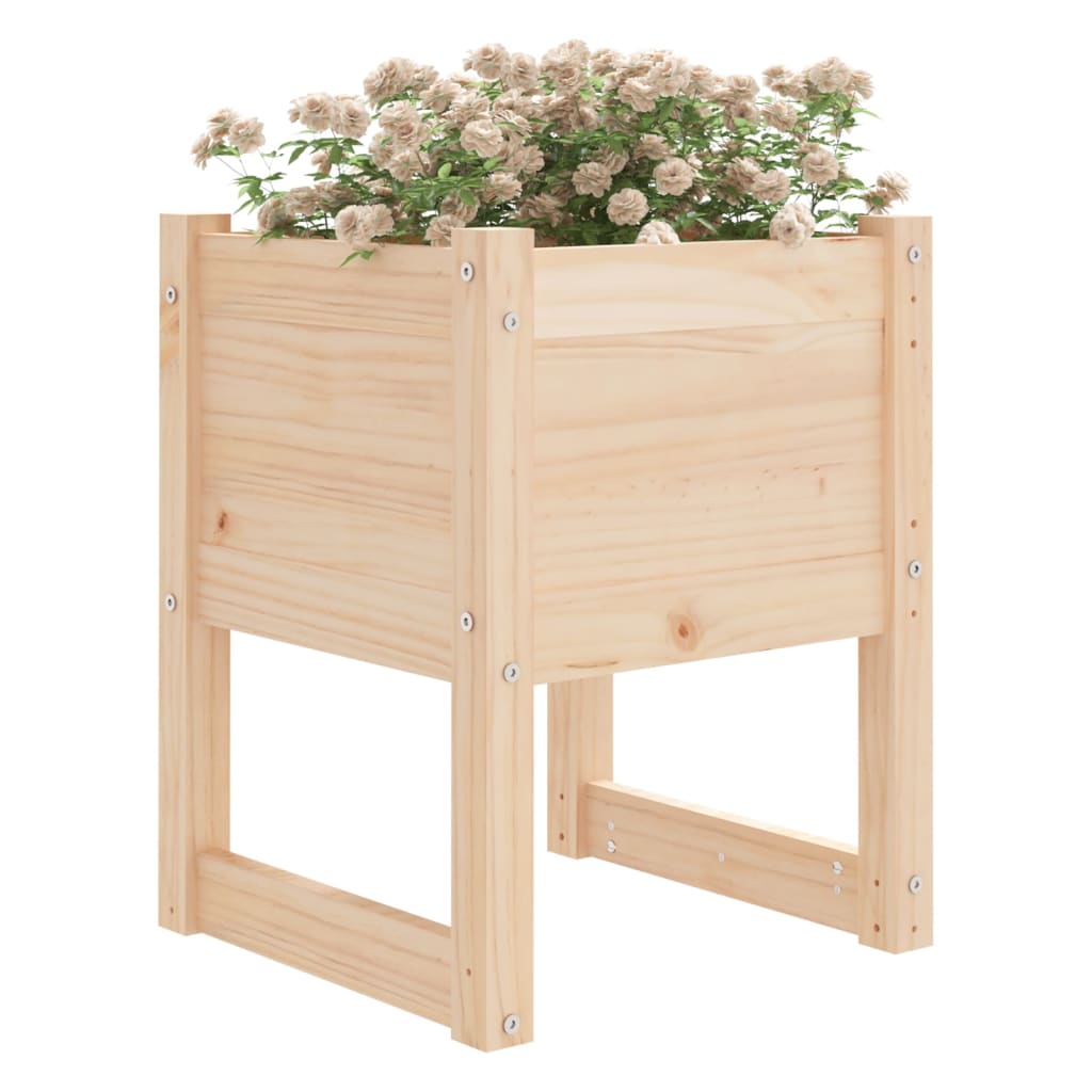 Vidaxl plantenbakken 2 st 40x40x52,5 cm massief groenhout