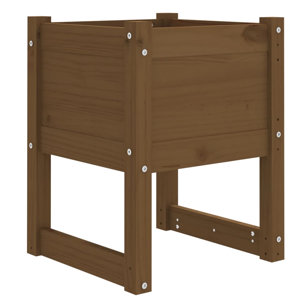 Vidaxl plantenbak 40x40x52,5 cm massief groenhout honingbruin