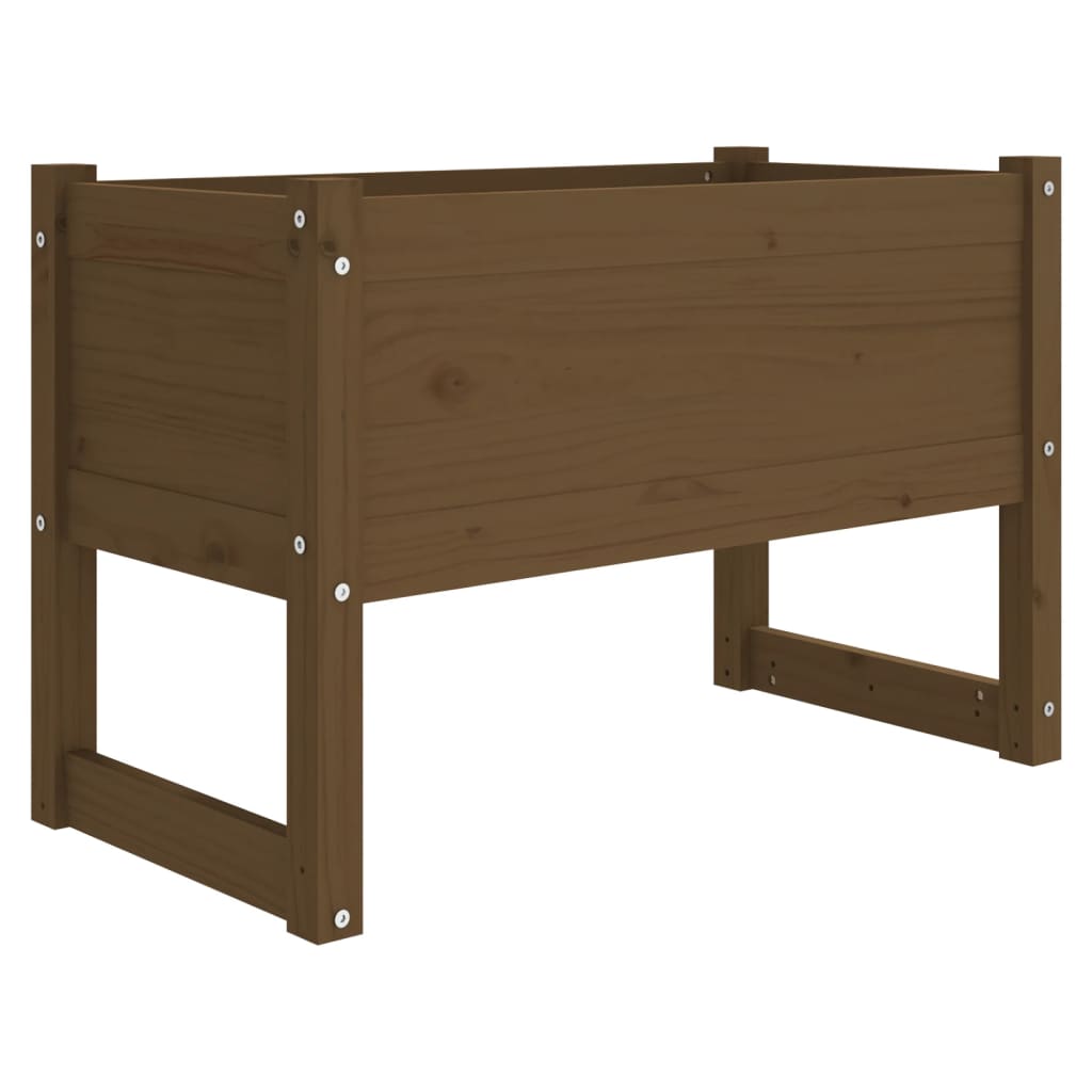 VidaXL Plantenbak 78x40x52 cm massief groenhout honingbruin