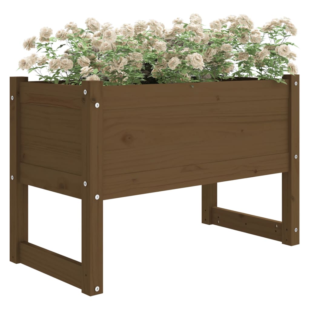 VidaXL Plantenbak 78x40x52 cm massief groenhout honingbruin