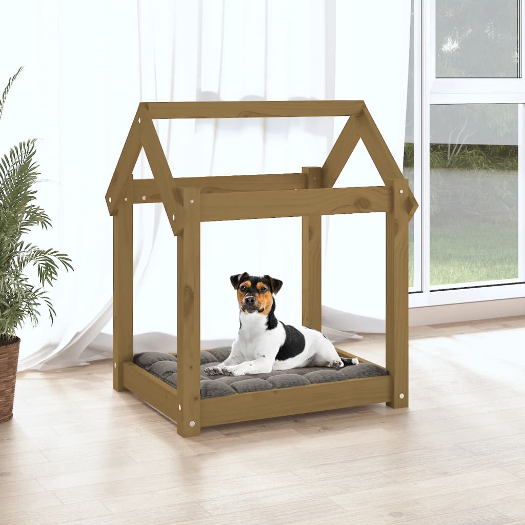 VidaXL Hondenmand 61x50x70 cm massief groenenhout honingbruin