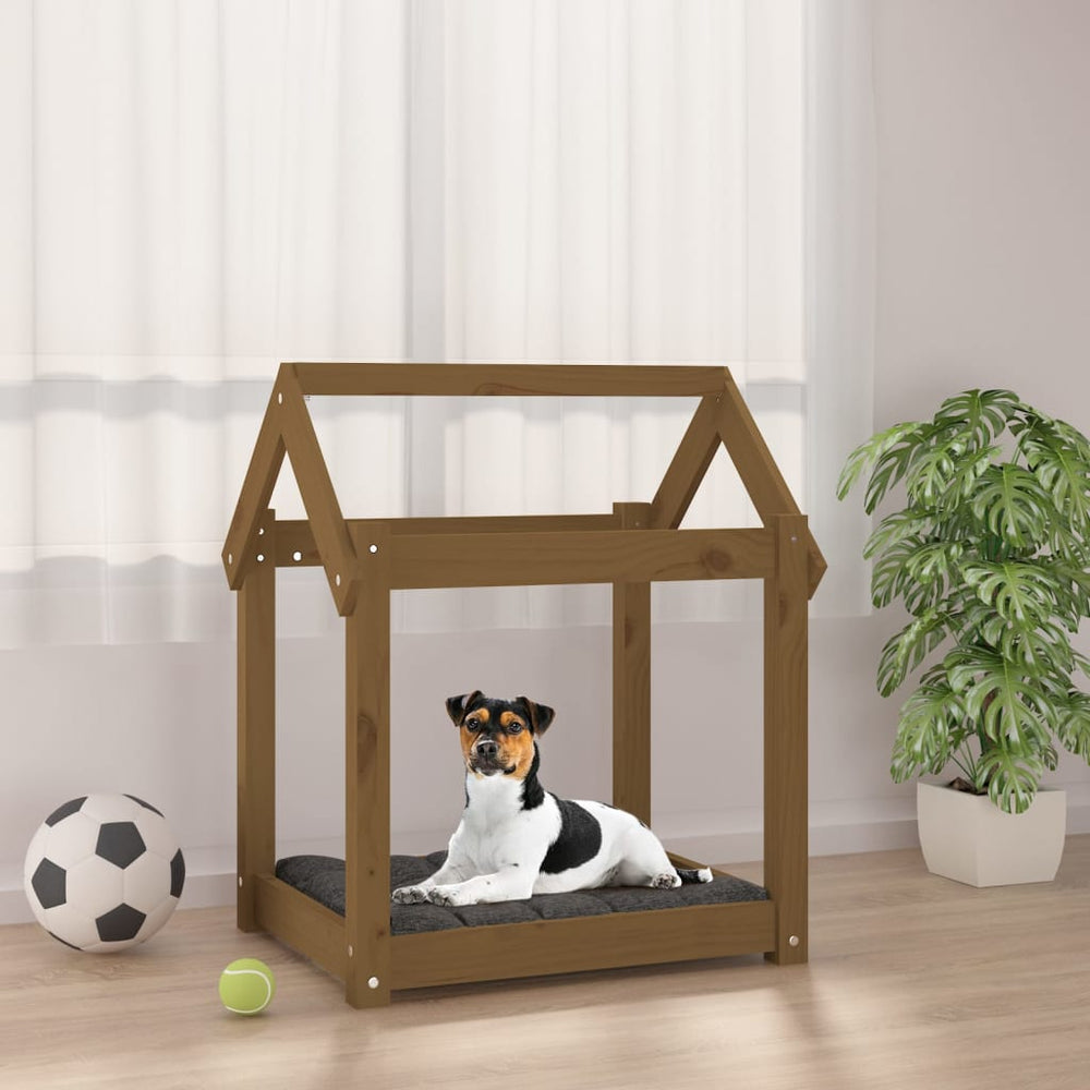 VidaXL Hondenmand 61x50x70 cm massief groenenhout honingbruin