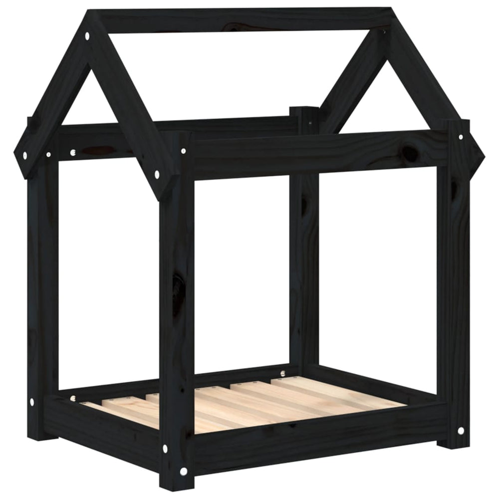 Vidaxl hondenmand 61x50x70 cm massief groenenhout zwart
