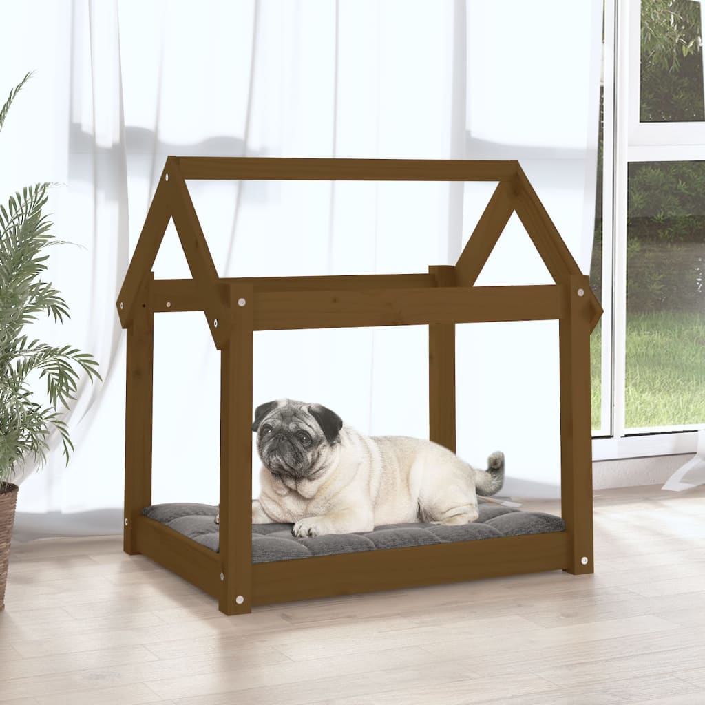 VidaXL Hondenmand 71x55x70 cm massief groenenhout honingbruin