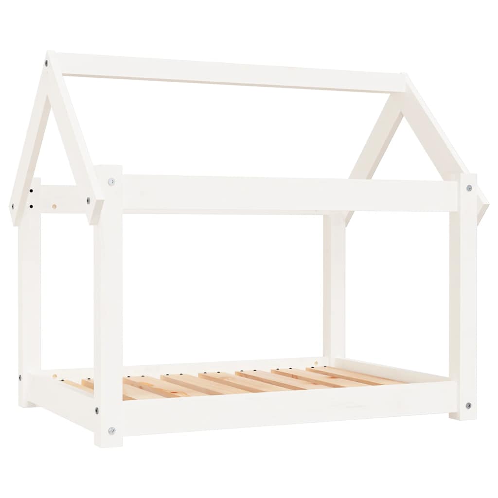 Vidaxl hondenbed 81x60x70 cm massief grenenhout wit