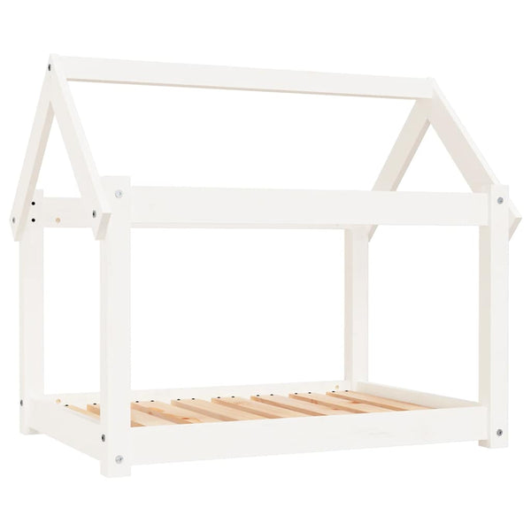 Vidaxl hondenbed 81x60x70 cm massief grenenhout wit