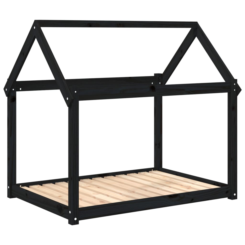 Vidaxl hondenmand 111x80x100 cm massief groenenhout zwart