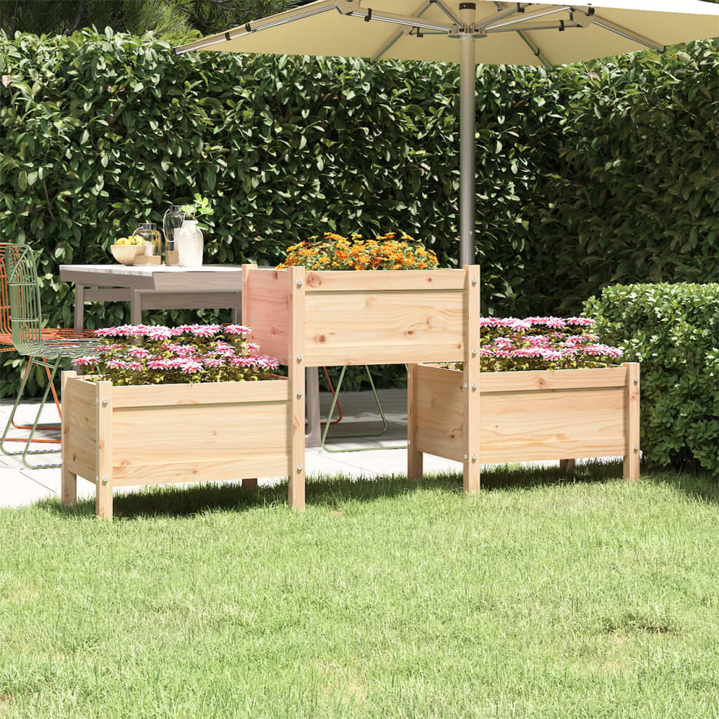 VidaXL Plantenbak 178,5x44x75 cm massief groenhout
